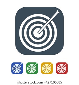 Target icon isolated on white background. vector illustration icon
