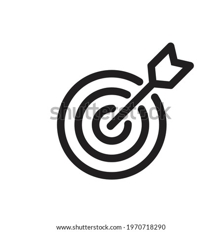 	
Target icon isolated on white background, vector illustration
