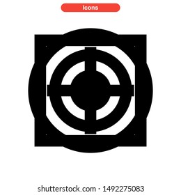 target icon isolated sign symbol vector illustration - high quality black style vector icons
