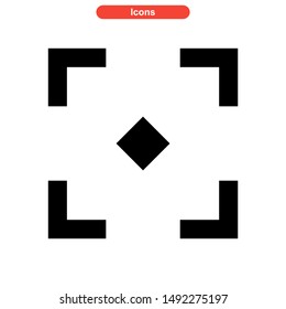 target icon isolated sign symbol vector illustration - high quality black style vector icons
