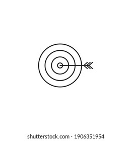 icono de destino, icono de signo de destino aislado, ilustración vectorial