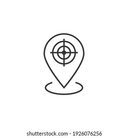 Zielsymbol, isoliertes Zielsymbol, Vektorgrafik