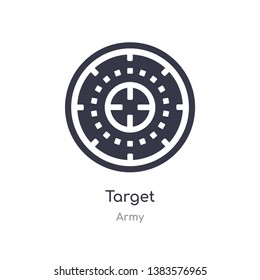 target icon. isolated target icon vector illustration from army collection. editable sing symbol can be use for web site and mobile app