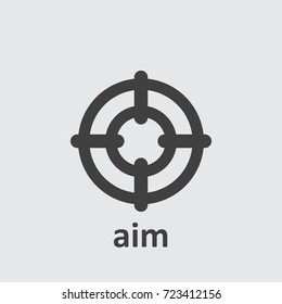 Target icon isolated, vector illustration stylish for web design on the grey background.