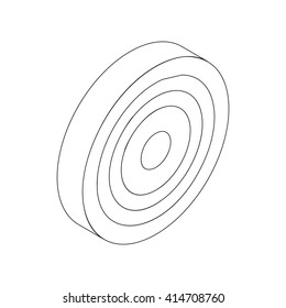 Target icon, isometric 3d style 