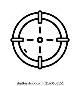 Target Icon. Line Art Style Design Isolated On White Background