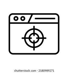 Target Icon. Line Art Style Design Isolated On White Background