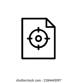 Target Icon. Line Art Style Design Isolated On White Background