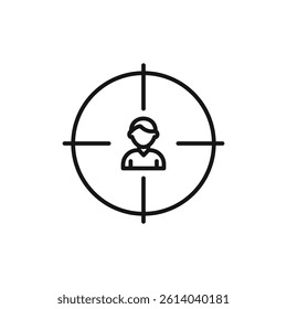 Target icon line art vector