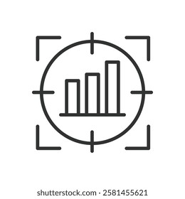 Target, icon in line design. Target, aim, goal, objective, focus, bullseye, shooting on white background vector. Target editable stroke icon