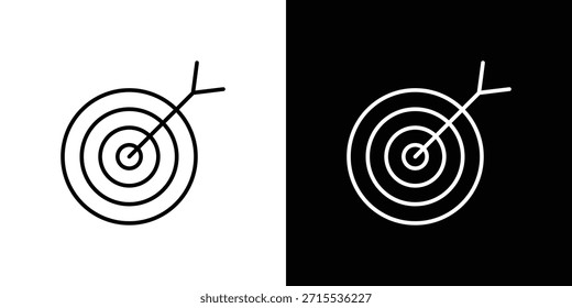 Target icon in line design. Editable stroke icons.