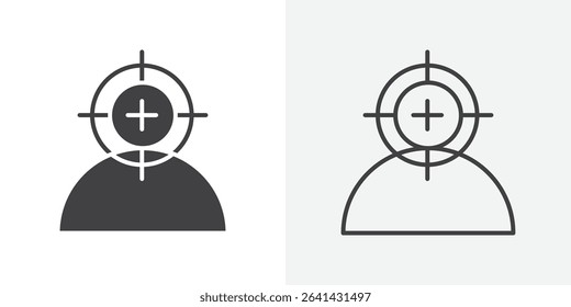 Target icon Line graphics illustration