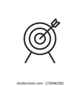 Target icon. Line sign. Vector Illustration.