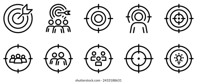 target icon line style set collection