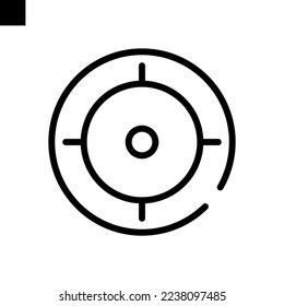 vector de estilo de línea de icono de destino