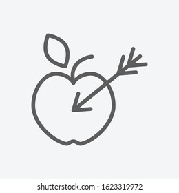 Target icon line symbol. Isolated vector illustration of icon sign concept for your web site mobile app logo UI design.