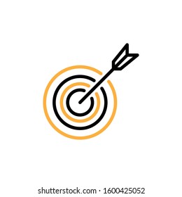 Target icon. Line and two colour design template
