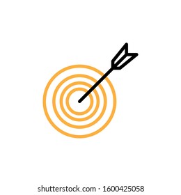 Target icon. Line and two colour design template