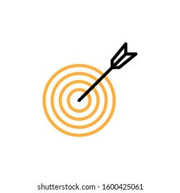 Target icon. Line and two colour design template