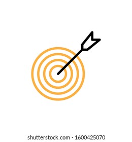 Target icon. Line and two colour design template