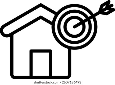 Target Icon Line Vector Illustration