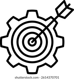 Target Icon Line Vector Illustration