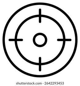 Target Icon Line Vector Illustration