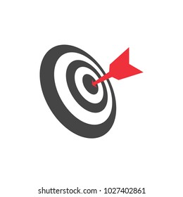 Target icon logo design for business or sport with arrow symbol. Goal Logo, element for web, mobile or print.