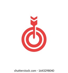 Target icon logo design for business or sport with arrow symbol. Goal Logo.