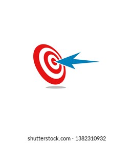 Target Icon Logo Design Template for marketing technology business health company with modern high end look