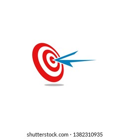 Target Icon Logo Design Template for marketing technology business health company with modern high end look