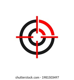 Plantilla de diseño de logotipo de icono de destino para la compañía de tecnología de marketing de salud empresarial con un aspecto moderno de gama alta
