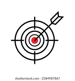 Target icon logo design template isolated illustration