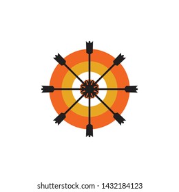 Target icon logo design vector template