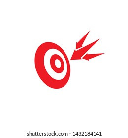 Target icon logo design vector template