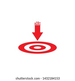 Target icon logo design vector template