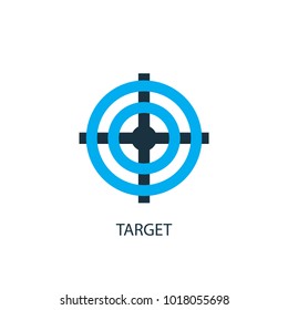 Target icon. Logo element illustration. Target symbol design from 2 colored collection. Simple Target concept. Can be used in web and mobile.