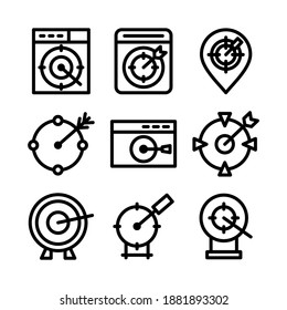 icono de destino o logotipo símbolo de signo aislado ilustración vectorial - Colección de iconos vectoriales de estilo negro de alta calidad
