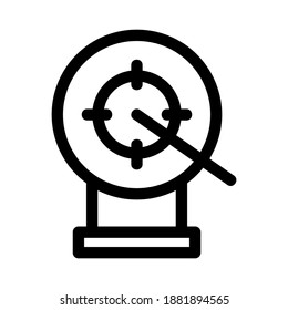 Zielsymbol oder Logo einzeln auf Zeichen, Vektorgrafik - qualitativ hochwertige Vektorsymbole mit schwarzem Hintergrund
