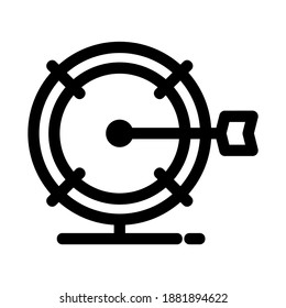 Zielsymbol oder Logo einzeln auf Zeichen, Vektorgrafik - qualitativ hochwertige Vektorsymbole mit schwarzem Hintergrund
