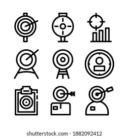 icono de destino o logotipo símbolo de signo aislado ilustración vectorial - Colección de iconos vectoriales de estilo negro de alta calidad
