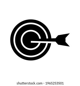 Zielsymbol oder Logo einzeln auf Zeichen, Vektorgrafik - qualitativ hochwertige Vektorsymbole mit schwarzem Hintergrund
