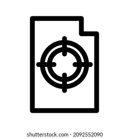 Zielsymbol oder Logo einzeln auf Zeichen, Vektorgrafik - qualitativ hochwertige Vektorsymbole mit schwarzem Hintergrund

