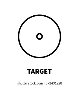 Target icon or logo in modern line style. High quality black outline pictogram for web site design and mobile apps. Vector illustration on a white background.