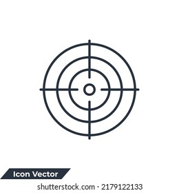 ilustración vectorial del logotipo del icono de destino. plantilla de símbolo de objetivo para colección de diseño gráfico y web