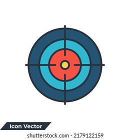target icon logo vector illustration. target aim symbol template for graphic and web design collection
