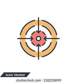 target icon logo vector illustration. Goal symbol template for graphic and web design collection