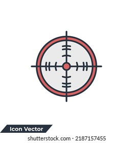 target icon logo vector illustration. goal symbol template for graphic and web design collection