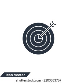 target icon logo vector illustration. Aim, Target and Goal symbol template for graphic and web design collection