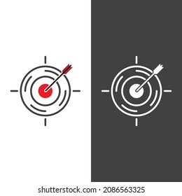 Logo-Vektorgrafik-Vorlage für Zielsymbol 
